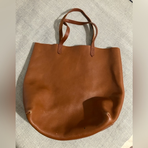 Madewell Transport Tote English Saddle tan leather pebbled bag - Picture 3 of 10